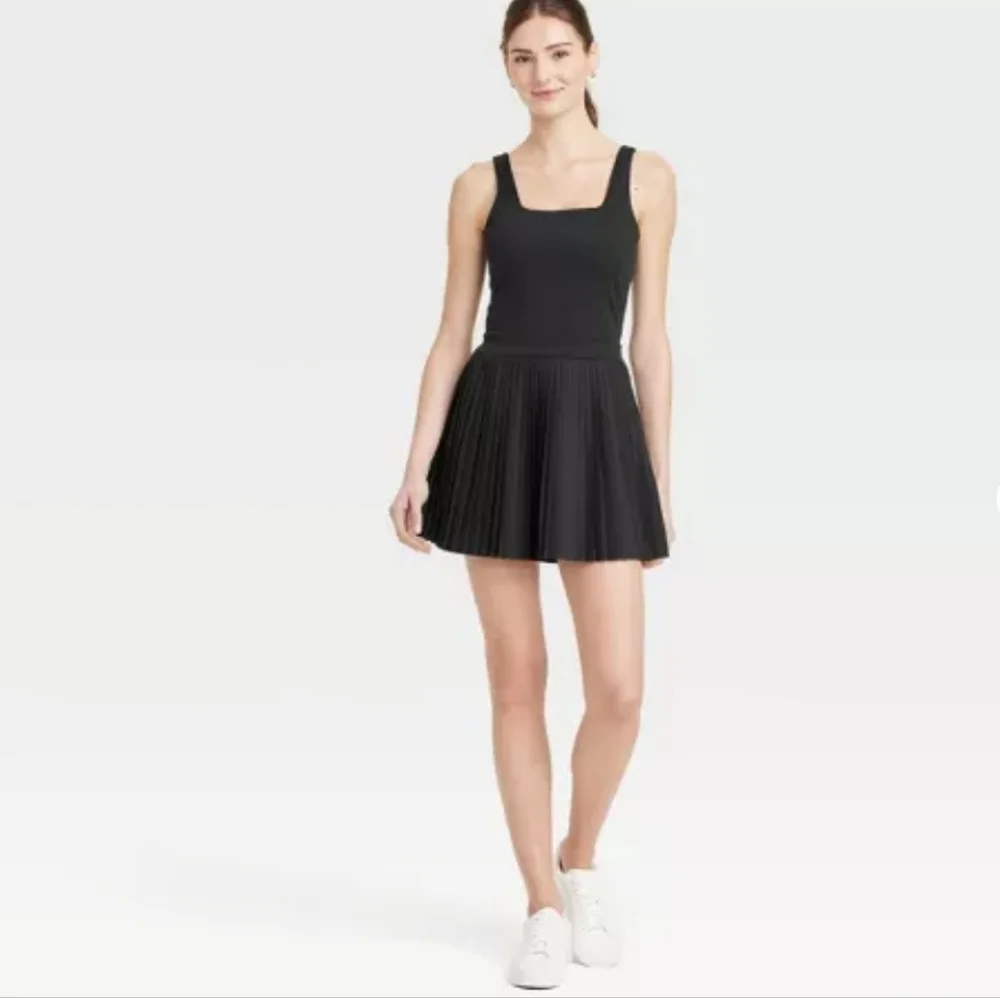 All in Motion Black Pleated Dress - Picture 1 of 5